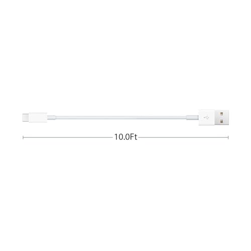 Image of AHDFWI 3 Pack USB A to USB Type C Cable Fast Charging Cable for iPhone 16E 16 15 Pro Plus Pro Max for iPad Pro /Air 5th 4th Mini 6th Gen Charger Charging Cord, for MacBook Pro and More [10FT]
