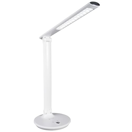 OttLite Emerge - Lámpara de escritorio LED desinfectante con carga USB, desinfecta tu espacio de trabajo, activada por tacto, cuello flexible, luz moderna para leer, manualidades y escritorio de