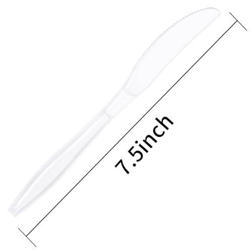 image for Liacere 360PCS Clear Plastic Knives Disposable - Heavy DutyBPA-Free - 