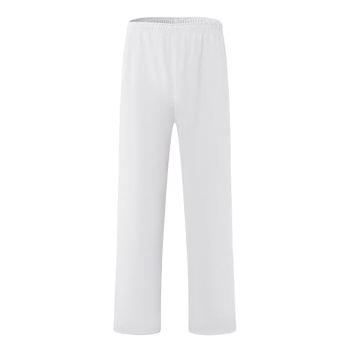 Men Casual Sweatpants Fleece Baggy Casual Jogging Elastic Waist Athletics Pants Straight Leg Workout Drawstring Trousers4