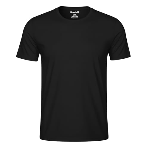 HORNBILL Men's Black T-Shirt 1 Pack, Large, 100% Cotton Crew Neck Tee - image 1
