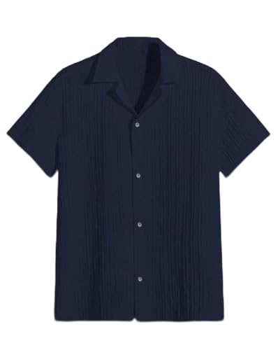 Image of Boy's Kids Regular Fit Solid Pattern Cotton Blend Shirt with Collared Neck Short Sleeve Button Down Closure Type and Standard Length | Boys Cotton T-Shirts Set | Shirt for Boy