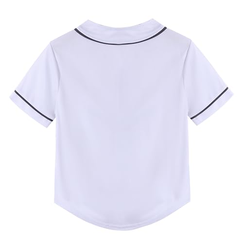 Image of Yuji Itadori Kids Baseball Jersey Button Boys Short Sleeve T-Shirts Hip Hop Fashion Casual Sports Solid Color Shirt