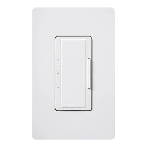 Lutron Maestro PRO LED+ Tap Dimmer Switch for 250W LED, 500W ELV, 400W MLV, Single Pole/Multi-Location, Neutral Wire Optional, MA-PRO-WH, White