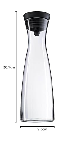 Miniatura 13 de Wmf Basic - Botella De Agua De Cristal 1,5 Litro, Sistema De Cierre Close Up, Tapa De Silicona, Apta Para Almacenaje En Puerta De Nevera, Sin Accesorios, Negro