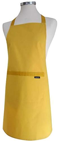 100% Cotton Plain and Simple Saffron Yellow Apron Adults