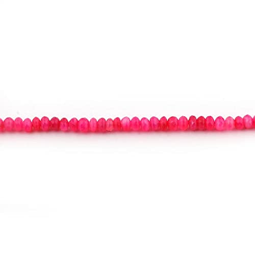 Chalcedony Faceted Rondelles rose vif 6-7mm pour création de bijoux SB3369