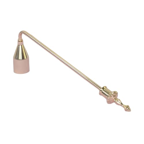 Fenteer 23cm Metal Candlesnuffer Candle Stopper Anti Slip Handle Bell Shaped Sturdy Multifunctional for Candles Lovers Wick Trimmer, Golden