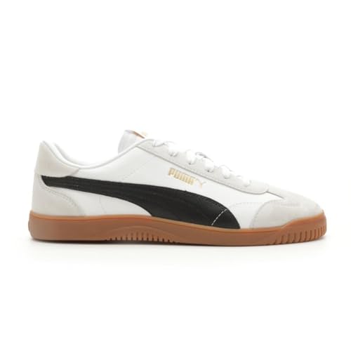 Image of PUMA Women's Club 5v5 Suede Sneakers, Puma White-Puma Black-Feather Gray, 10.5