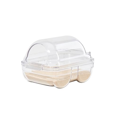 TOKAYIFE Salle Bain Hamster, Toilette Salle Bains Sable Hamster pour Petit Animal Hamster Gerbill Souris Lemming Nains (XS)