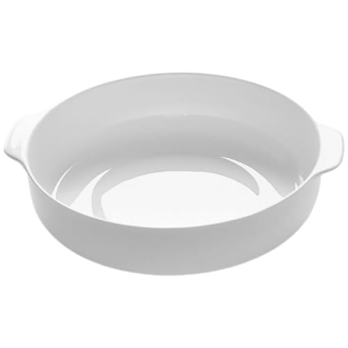 GETAJGHSD Plato de Cerámica de 7 Pulgadas con Doble Asa, Bandeja para Hornear Profunda, Fuente para Horno Resistente a Altas Temperaturas, Adecuado para Servir y Cocinar en Cocina Doméstica