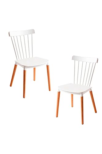Regalos Miguel - Packs Sillas Comedor - Pack 2 Sillas Leka - Blanco