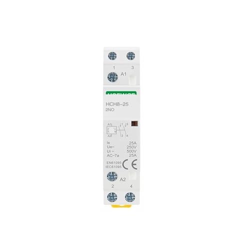 Contacteur modulaire 2P 25A 2NO AC230V automatique HCH8-25 pour tableau électrique résidentiel
