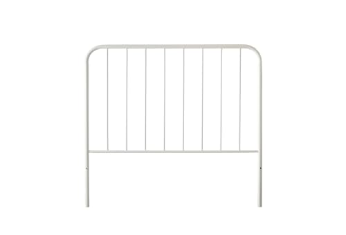 MUEBLIX.COM - Cabecero Forja Cama Domi, Cabecero 135 cm, Camas de Matrimonio y Juvenil, Cabezal para Cama, Hierro con Tubo de 30 mm, Altura Máxima 125 cm, Color Blanco