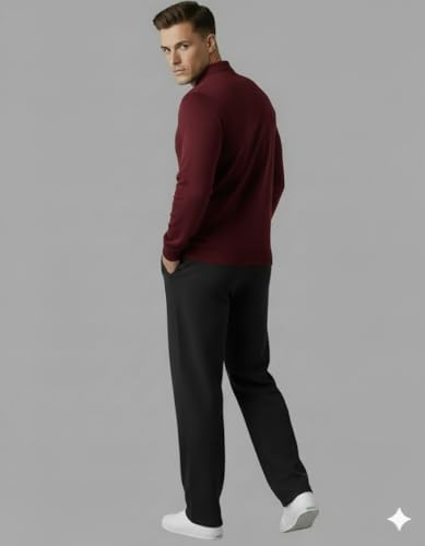 Image of Volex Men Full Sleeve T-Shirt and Jogger Set|Track Suit for Men | Sports Wear Gym Running Jogging Walking Workout Outfit | Full Sleeve T Shirt with Jogger Track Pant Lower