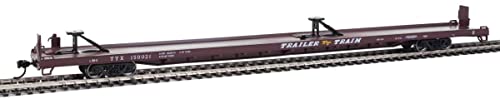 Walthers Mainline 910-5518 HO Scale 85' General American G85 Flatcar - Ready to Run - GTTX (Brown) #300391