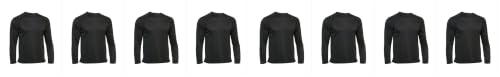 Asioka 300/14 Camiseta Deportiva de Manga Larga, Unisex Adulto, Negro, M