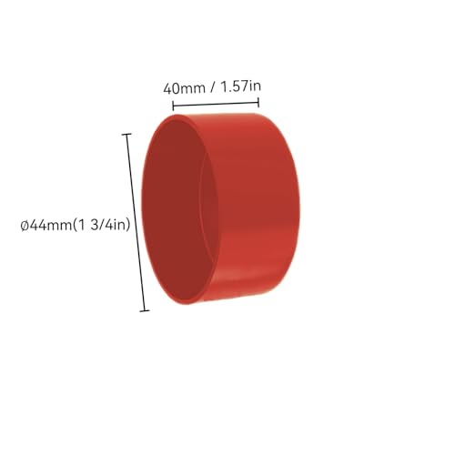 Image of 4Pcs Rubber End Caps ID 44mm (1-3 /4 inch) Red Flexible Protective Caps Soft Elastic Dustproof Cover for Rod Tube Screw Bolt