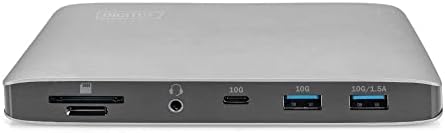 DIGITUS USB4 Thunderbolt stacja dokująca - 10 portów - 2x DP (8K@30Hz) - 3x USB 3.0 / USB 2.0, 1x USB Type-C - RJ45 LAN, Jack Audio, czytnik kart - szary