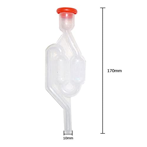 Yaasier Bonde de Fermentation, 2 pièces Tubes de Fermentation en Plastique, Anti-Retour en Plastique à Sens Unique pour la Fermentation du vin de bière à Domicile - Image 3