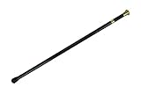 Knob Handled Black Aluminum Brandy Smuggler Flask Walking Cane