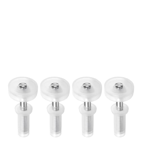 Rueda guía superior para puerta plegable, 8 piezas, hardware metálico y plástico color blanco plateado para clóset o gabinete - Tamaño A miniatura 2