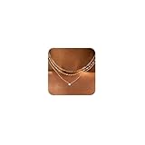 ascomy layered necklaces for women gold necklace 14k gold plated pendant necklace layered paperclip choker twist rope chain cz necklace gold layered necklaces set simple necklaces for women