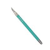 Craftelier   Bistouri de Précision avec Poignée Antidérapante | 3 Lames et Capuchon Transparent pour Protéger la Lame | Taille Approximative 16 cm   Couleur Turquoise