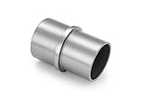 Manchon inox de raccordement pour garde-corps à emboiter - Diamètre 42,4mm - Tube rond - Pour construction de balustrade, main courante, escalier, tubes - En acier inoxydable V2A - RAPIDOX