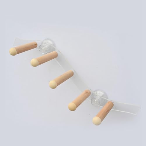 Generic Ventosa de madeira poleiro brinquedo poleiro suporte pé garra trimmer suporte pássaro poleir