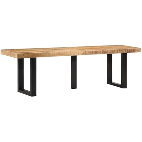 vidaXL 160cm Industrial Bench with Steel Legs Cover