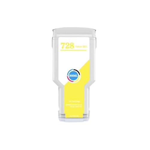 Cartouche 728xl jaune 300ml pour DesignJet T730 T830 résout les impressions ternes