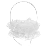 CTIRCHIU Almohada de Boda para Anillos en Forma de Corazón Blanco, Ligera y Portátil, Adecuado para Ceremonias y Propuestas de Matrimonio