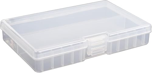 PNGKNYOCN Caja de almacenamiento de baterías, pilas AA, caja organizadora portátil con capacidad para 48 pilas AA, plástico aislante color transparente