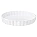 HIC Round Quiche, Fine White Porcelain, 10 x 1.5-Inches
