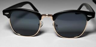 Black Retro Half Frame Sunglasses for Men and Women, Vintage2