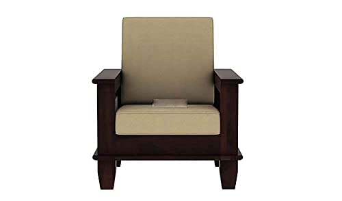 Image of Wooden 5 Seater Sofa Set for Living Room & Drawing Room, Capacity: Five Seater, Seating Type: 3+1+1, Material: Solid Sheesham Wood Rosewood, Walnut Brown