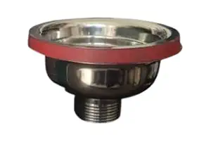 Round Shaped Stainless Steel Kitchen Sink Coupling for Home - Chrome Finish, Rust-Free, Corrosion-Resistant, Durable