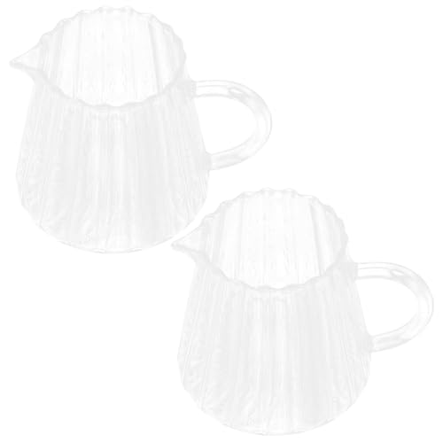 Jarras de vidrio para espumar leche SHINEOFI de 355 ml con asa para café espresso y té 2