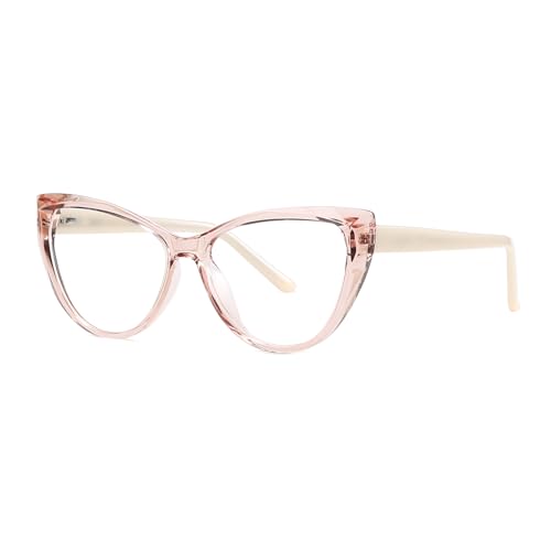 Image of Blue Light Glasses Cateye Women Fake Eyeglasses Anti Eye Strain Computer Glasses Clear Lens