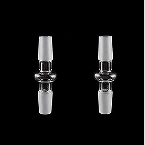 14mm Male to 14mm Male Glass Tube Adapter,Glass Adapter Connector(2pcs) Cover