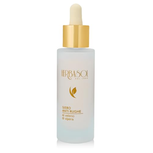 HERBASOL Siero Antirughe al Veleno di Vipera, Trattamento Viso con Collagene e Vitamina E, Formula Tensore Immediata
