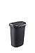 Rubbermaid Commercial Products Touch Top Trash Can/Wastebasket with Lid, 13-Gallon, Small Black Garbage Bin for Home/Kitchen/Bathroom/Bedroom/Office