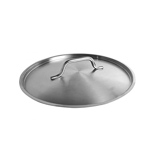 TrueCraftware- 12 Qt. Stainless Steel Stock Pot Lid 11-5/8" Diameter x 1/2" Thick Heavy Duty Pot Cover for Soup Stew Pasta Simmering Vegetable Cooking NSF Certified