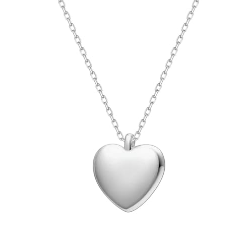 Collier court en argent 925 avec pendentif cœur romantique pour mariage et femme élégante