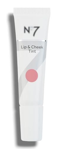 Lip & Cheek Tint - Dusk Pink Shade by Nō7 | A Lightweight & Buildable Lip & Cheek Tint, Delivers a Healthy Looking Glow & Natural Pop of Colour | 10mL