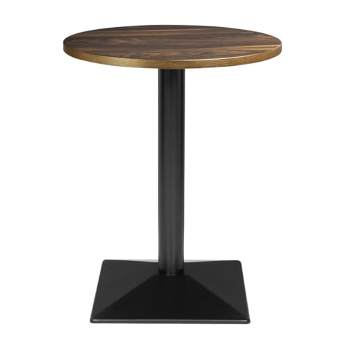 Table ronde Bolero 600 mm effet bois foncé au design contemporain chic