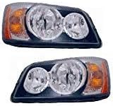 Winnebago Journey 2010-2012 RV Motorhome Pair (Left & Right) Replacement Headlights Head Lights Front Lamps