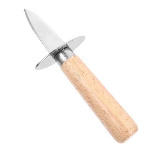 DIYEAH Cuchillo para Ostras de Acero Inoxidable Resistente y Compacto con Mango Ergonómico Herramienta Portátil para Abrir y Mariscos Antideslizante y Duradero para Cocina