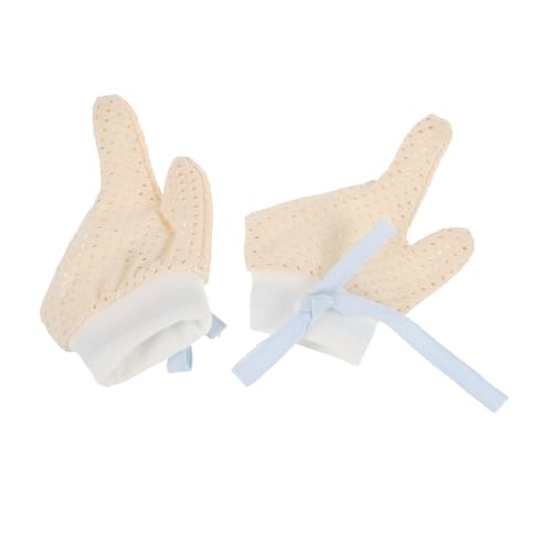 TIDTALEO 用指しゃぶり防止手袋 柔らかく 新生児グローブ ヶ月対応 快適なフィット感で 爪噛み防止と